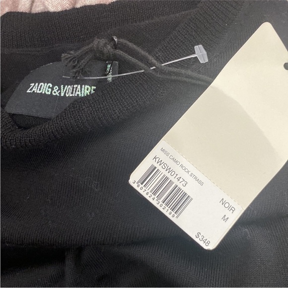 Zadig and Voltaire 100% merino wool cashmere skull lightweight sweater NWT - Picture 5 of 8